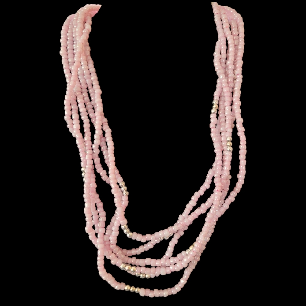 Lavender 7 Strand Bead Necklace